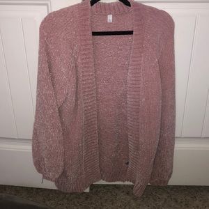 Leith pink chenille cardigan